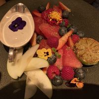 Vegan fruit plate   at The Ivy in Dublin