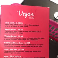 Lunch / dinner menu.  at Eden Garden Centre in Dundonald