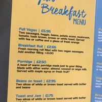 Breakfast menu.  at Eden Garden Centre in Dundonald
