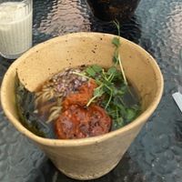 Tomato ramen at Ramen People in Krakow