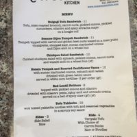 Menu 1 at Root Down Kitchen in Bend