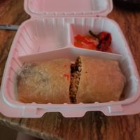 Vegan burrito, they forgot sour cream, sauce and rice. at El Dorado Cantina in Las Vegas