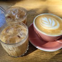 The cappuccino is NOT Vegan. at Mit Herz und Zucker in Hamburg