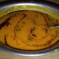 Spicy pumpkin soup from the menu at NENI in Cologne