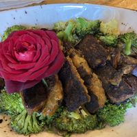 All the dishes were beautifully presented, this was a buckwheat risotto and was amazing. at MIMO in Malaga