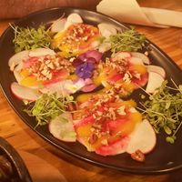 Kohlrabi Rawvioli (raw starter)  #Veganuary at MIMO in Malaga