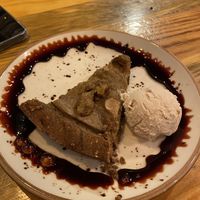 Pear tart with hazelnut ice cream  at MIMO in Malaga