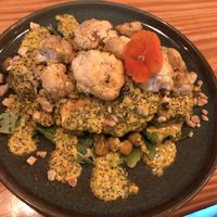 Baked sweet potato with currysauce and cauliflower  at MIMO in Malaga