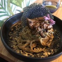 Spaghetti with jackfruit - delicious!  at MIMO in Malaga