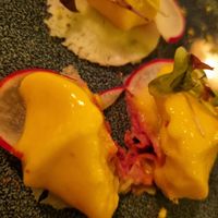 Kohlrabi Rawvioli inside at MIMO in Malaga