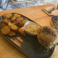 Beetroot burger  at MIMO in Malaga