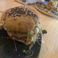 Beetroot burger  at MIMO in Malaga