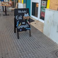 Easy to find the vegan spot with this sign at MIMO in Malaga