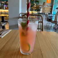 Pink lemonade as part of the daily menu  at MIMO in Malaga
