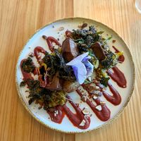 Papa loca - baked potatoe, lentils and jackfruit   at MIMO in Malaga