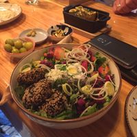 Falafel, strawberries, avocados and many other things!  at MIMO in Malaga