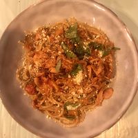 Spaghetti with jackfruit and ‘Parmesan’  at MIMO in Malaga