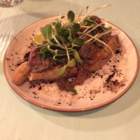 Sweet potato with aubergine and cilantro - amazing!! at MIMO in Malaga