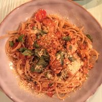 The best gluten free pasta ever- with jackfruit and tomatoes! Must have!!! at MIMO in Malaga