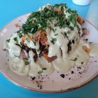 Stuffed baked sweet potato at MIMO in Malaga