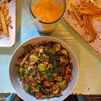 Kashotto - cauliflower, tofu, mushroom, brussels sprouts at MIMO in Malaga