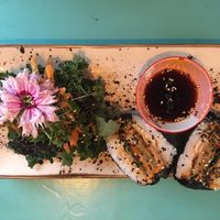 Sushi Sandwich with tempeh and kale salad at MIMO in Malaga