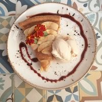 Apple pie with Hazelnut ice cream  at MIMO in Malaga