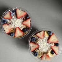 Jesse bowls + blue magic shell  at Moberi in Portland