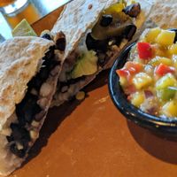 Avadillo with vegan cheese. at Mad Mex in Pittsburgh