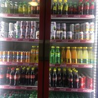 Soft drinks choices. There is also a couple of different beers available. at Roza Slon in Ljubljana