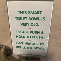 The toilet has a preferred pronoun. He/Him/His  at Vietnam Deli by The Ripple of Smiles in Honolulu