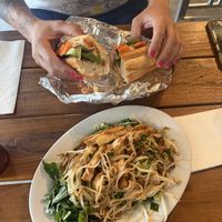 Bahn mi with lemongrass tofu and noodles with tofu   at Vietnam Deli by The Ripple of Smiles in Honolulu