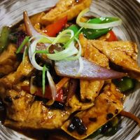 Tofu and black bean sauce at Suissi Vegan Kitchen  in Glasgow