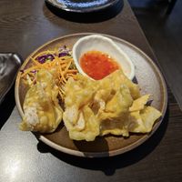 Won ton starter   at Suissi Vegan Kitchen  in Glasgow