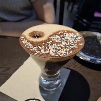 The best espresso sesame martini  at Suissi Vegan Kitchen  in Glasgow