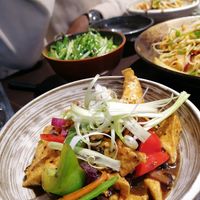 Crispy tofu in blackbean sauce at Suissi Vegan Kitchen  in Glasgow