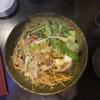 Cantonese crispy noodles #Veganuary at Suissi Vegan Kitchen  in Glasgow