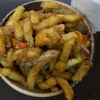 Salt & chilli chips  at Suissi Vegan Kitchen  in Glasgow