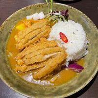King trumpet katsu curry at Suissi Vegan Kitchen  in Glasgow