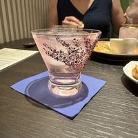 sakura fizz gin-based cocktail  at Suissi Vegan Kitchen  in Glasgow