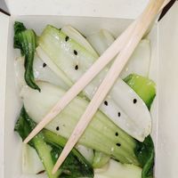 Pak choi in coconut oil, great flavour at Suissi Vegan Kitchen  in Glasgow