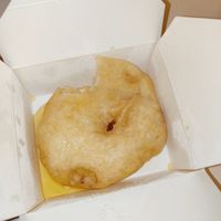 Gigantic gluten free pineapple fritter at Suissi Vegan Kitchen  in Glasgow