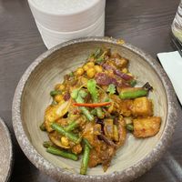 Rendang curry with lionsmane   at Suissi Vegan Kitchen  in Glasgow