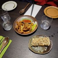 Wontons, tofu parcels at Suissi Vegan Kitchen  in Glasgow