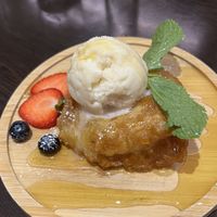 Pineapple fritter  at Suissi Vegan Kitchen  in Glasgow