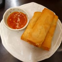Spring rolls at Suissi Vegan Kitchen  in Glasgow