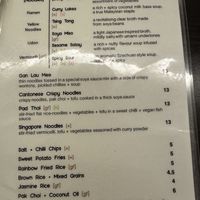 Menu   at Suissi Vegan Kitchen  in Glasgow