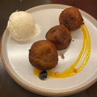 Fried banana balls at Suissi Vegan Kitchen  in Glasgow