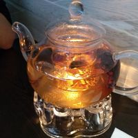 Rose tea at Suissi Vegan Kitchen  in Glasgow
