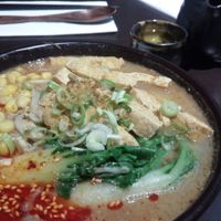 Vermicilli noodles with sesame peanut tofu and veggies....best soup noodles ever! at Suissi Vegan Kitchen  in Glasgow